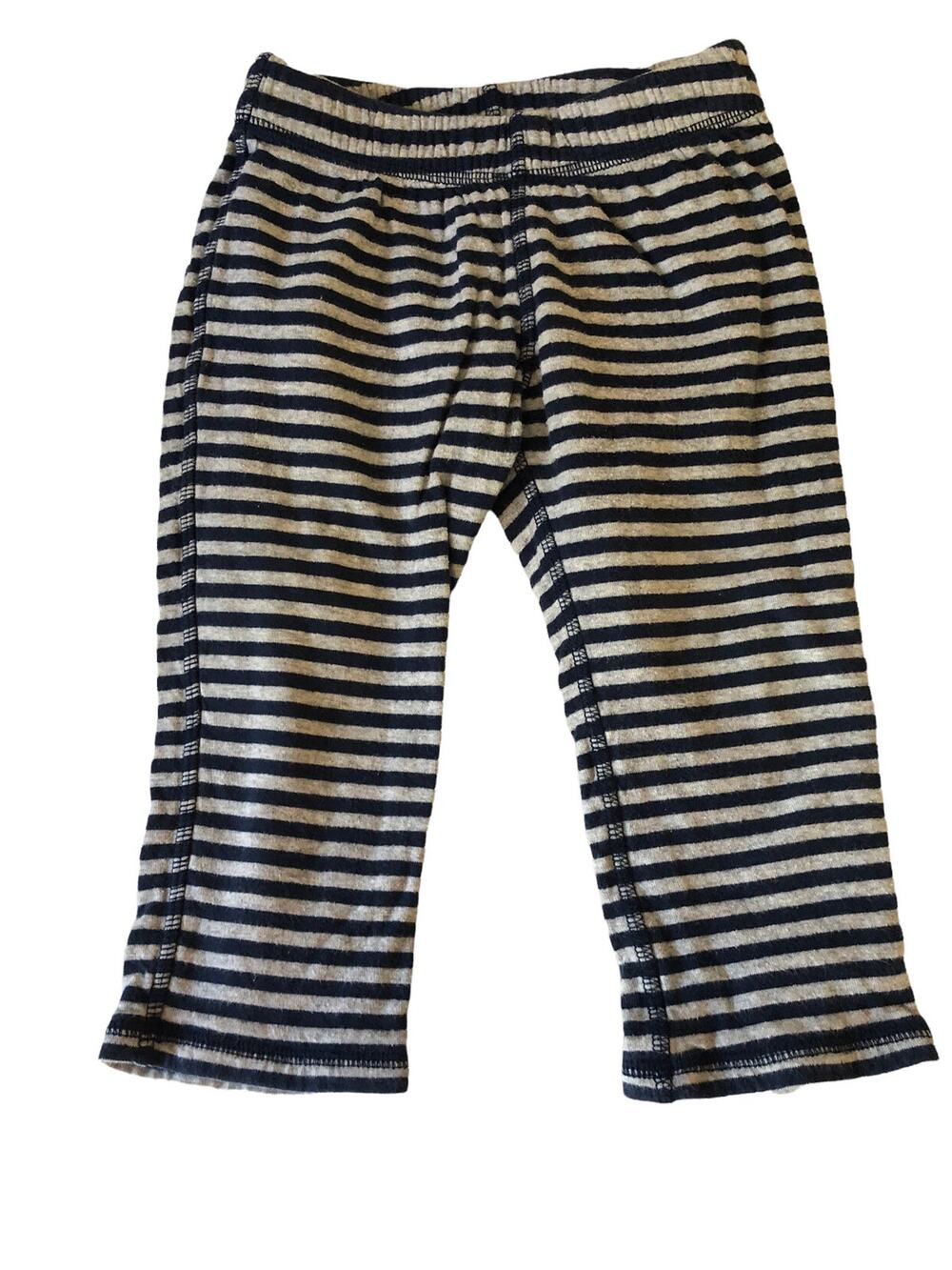 Tea Collection Navy Grey Stripe Reversible Pants size 18-24m